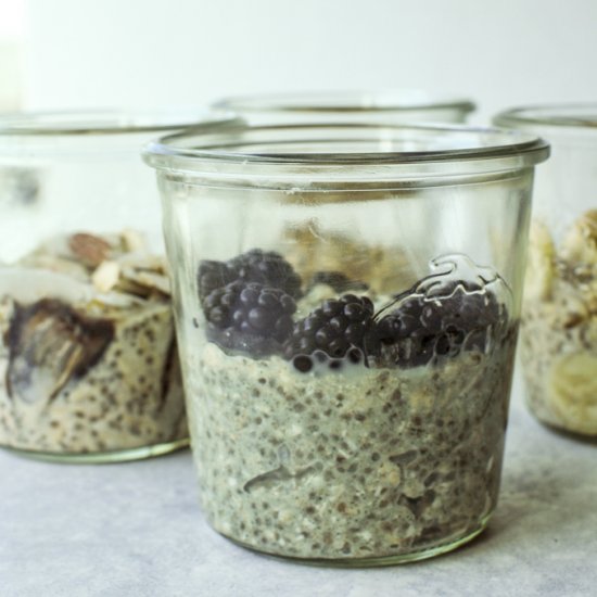 Vegan Overnight Oats 4 Ways