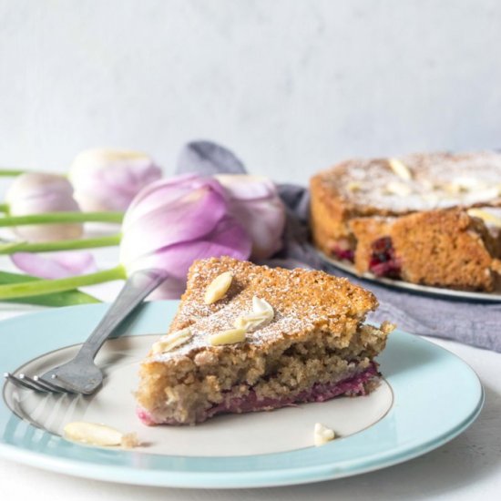 Rhubarb Almond Gluten Free Cake