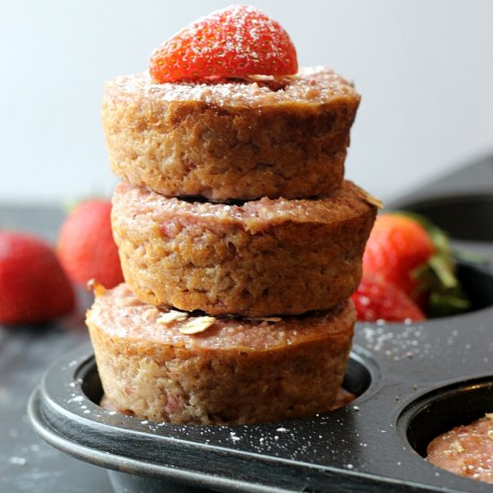 Strawberry Banana Oatmeal Muffins