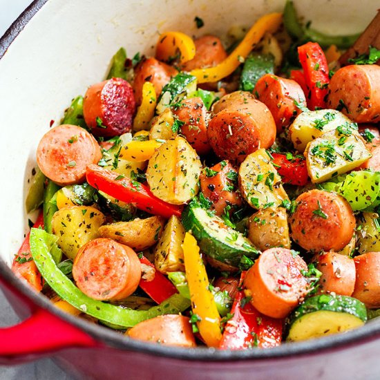 Healthy Sausage and Veggies One-Pot