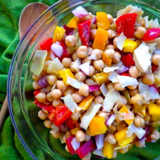 Marinated Chickpea Artichoke Salad