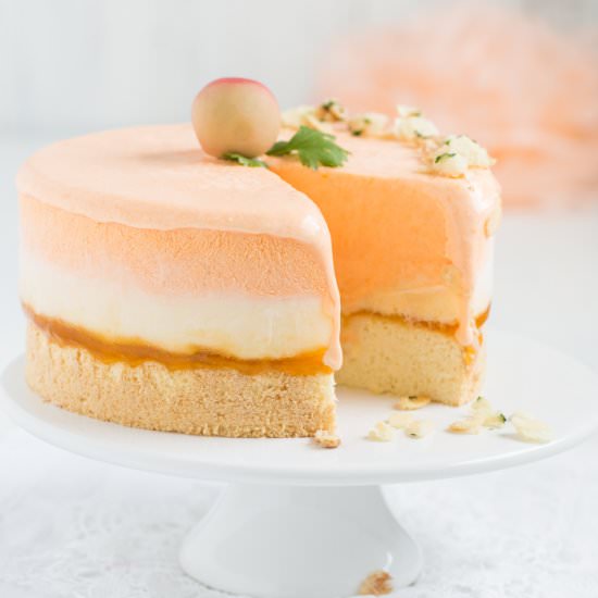 Peach Ice Cream Cake