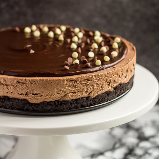 No-Bake Double Chocolate Cheesecake