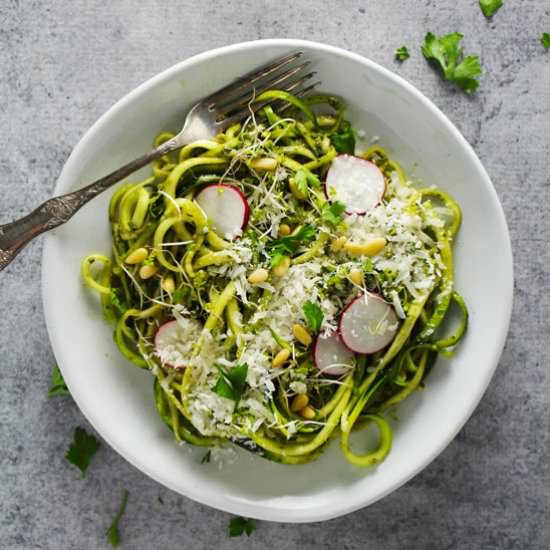 Avocado Pesto Zucchini Noodles