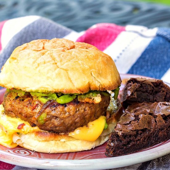 Bloody Mary Meatloaf Burger