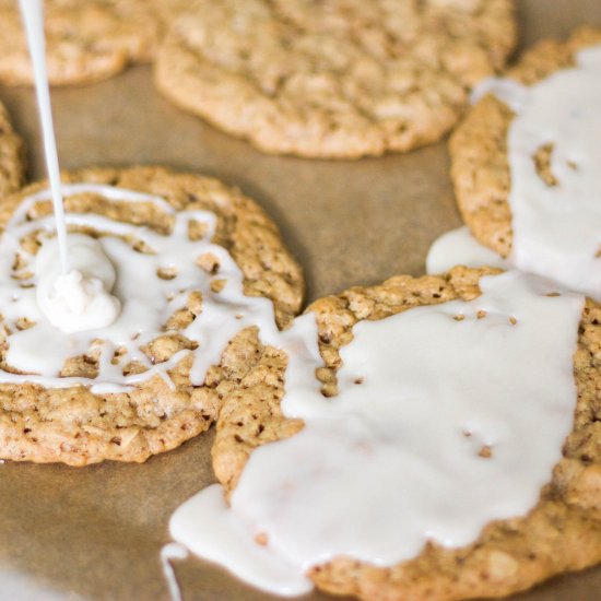 Old Fashion Iced Oatmeal Cookies