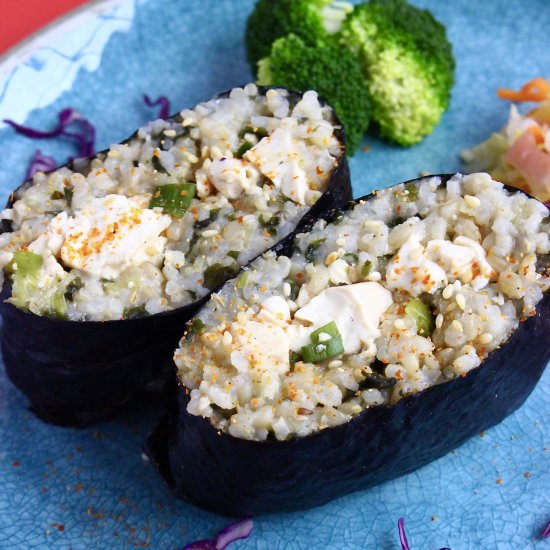 Scrambled Teriyaki Tofu Onigirazu