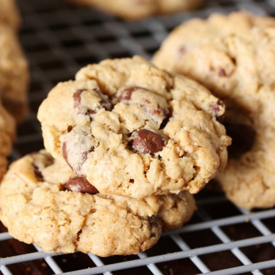 Chewy Oatmeal Raisinet Cookies