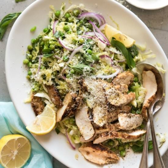 Lemon Parmesan Cabbage Salad