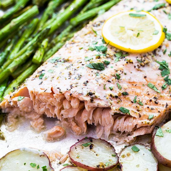 sheet pan italian roasted salmon