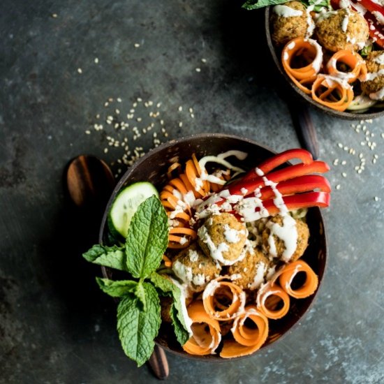 Vegetable Buddha Bowls w/ Dressing