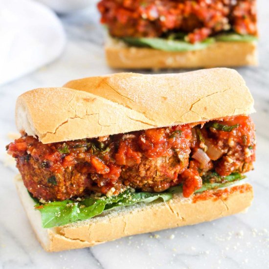 Vegan Italian Meatball Sandwich