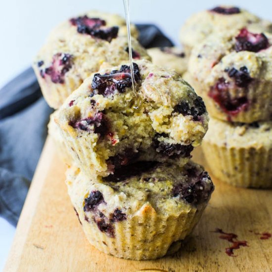 Blackberry Cornbread Muffins