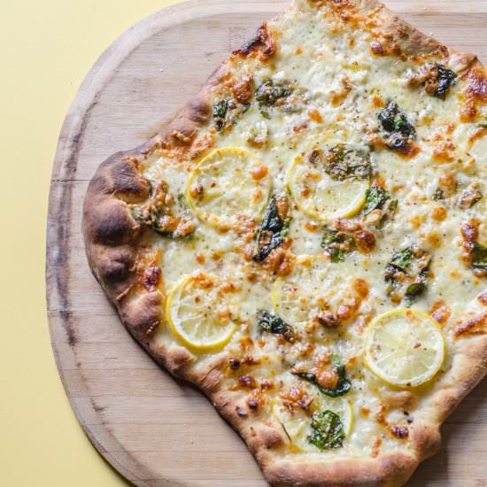 Smoked Mozzarella Lemon Pizza