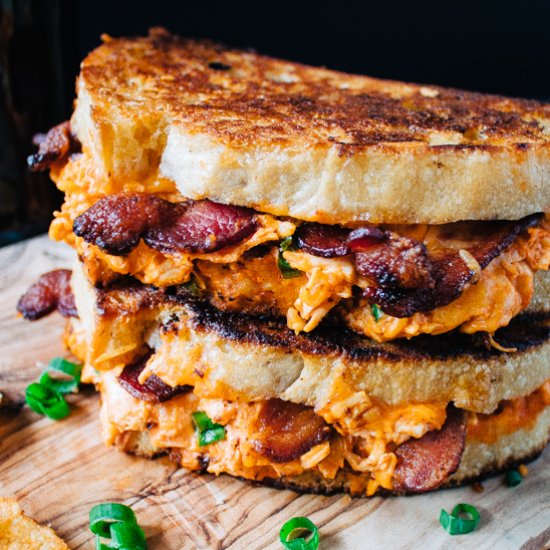 Buffalo Chix & Bacon Grilled Cheese