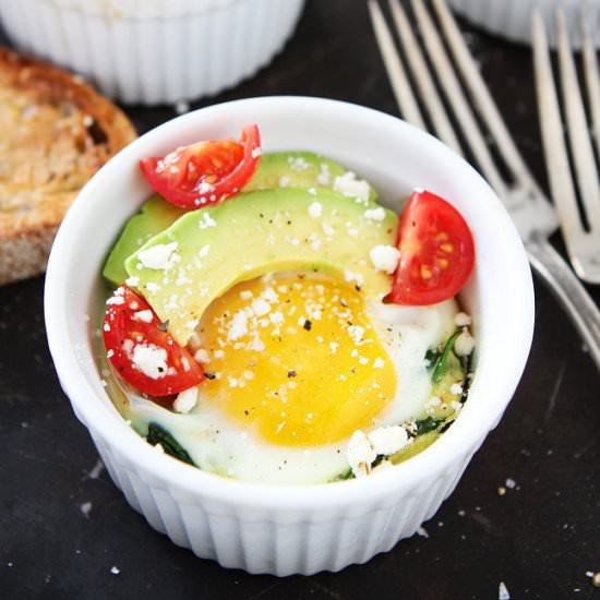 Baked Eggs with Spinach