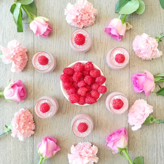 Raspberry and Coconut Panna Cotta