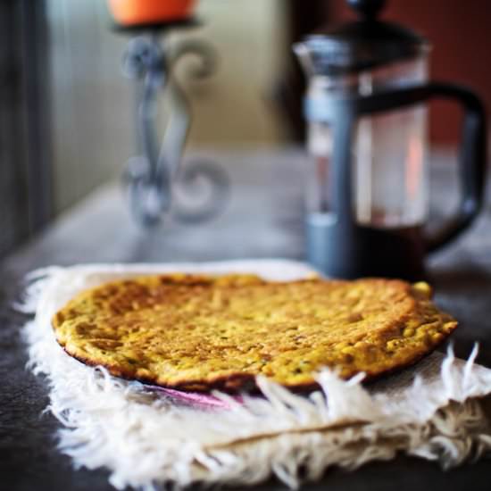 Crab chickpea pancakes