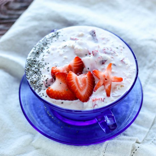 Strawberry Kefir Overnight Oats