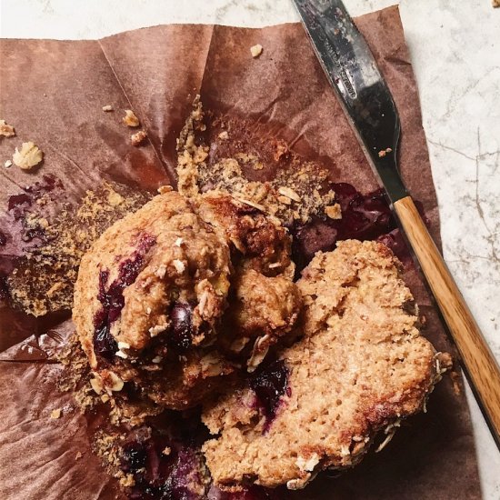 Coffee Shop Blueberry Bran Muffins