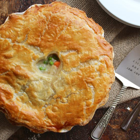 Chicken Pot Pie, with Puff Pastry