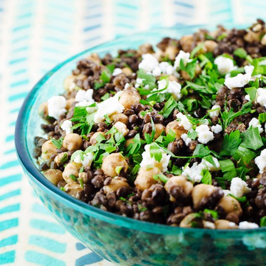 Lentil & Chickpea Salad with Cumin