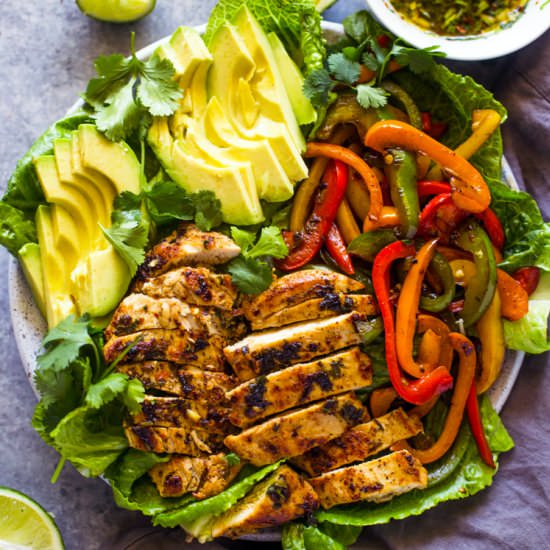 Chicken Fajita & Avocado Salad