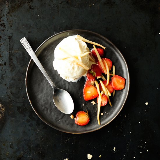 Ice Cream & Caramelized Asparagus