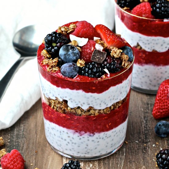 Berry Chia Pudding Parfaits