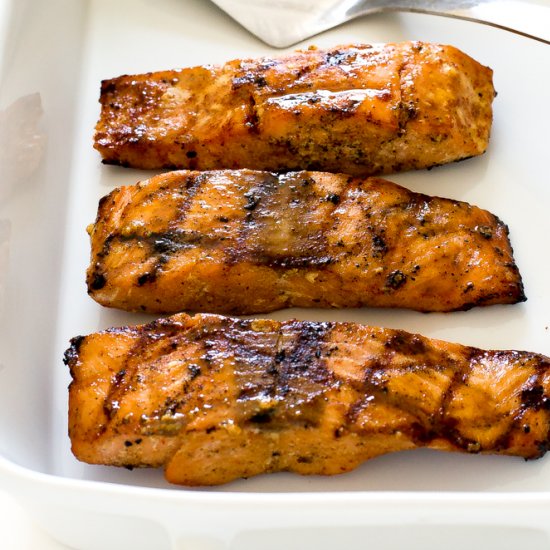 Grilled Maple Dijon Salmon