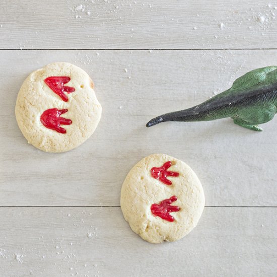 Dinosaur Track Cookies