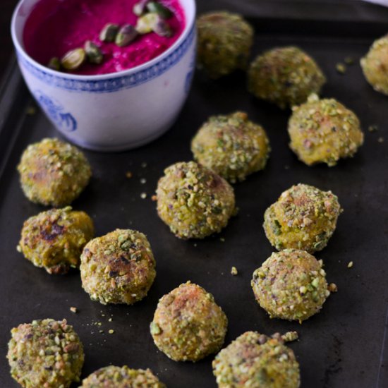 Persian Pistachio Kebabs + Dip