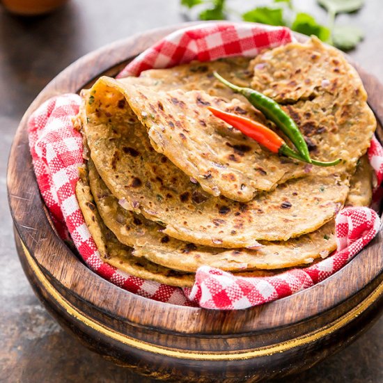 Achari Onion Paratha