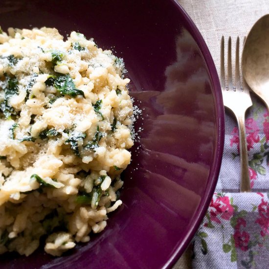 Vegetarian Spinach Risotto