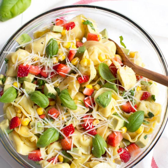 Strawberry, Corn Tortellini Salad