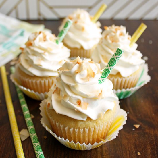 pina colada cupcakes