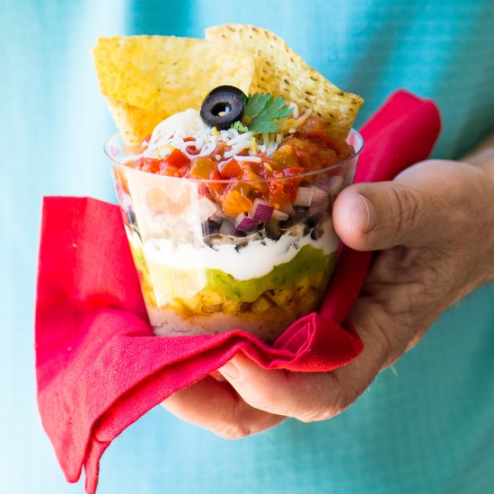 Mexican 7 Layer Dip Cups