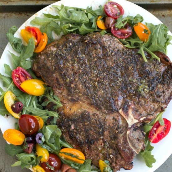 Sicilian Grilled Porterhouse Steak