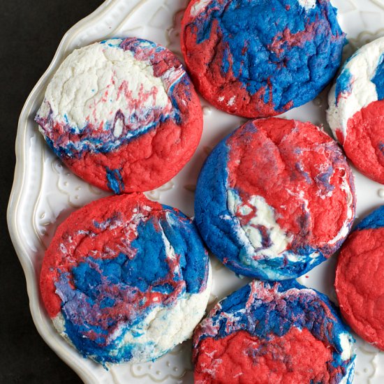 Patriotic Cake Cookies