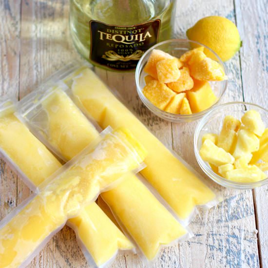 Mango Pineapple Popsicles