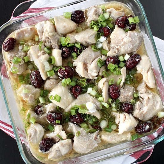 Steamed Chicken with Red Dates