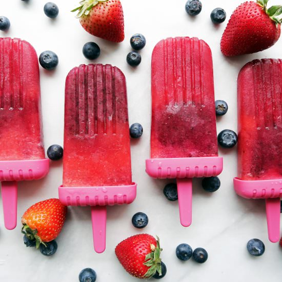 Berries Coconut Water Popsicles