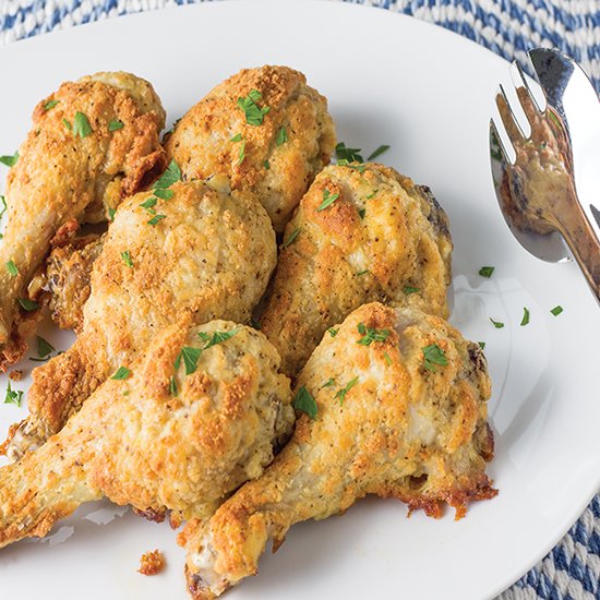 Roasted Pecorino Romano Chicken Drumsticks