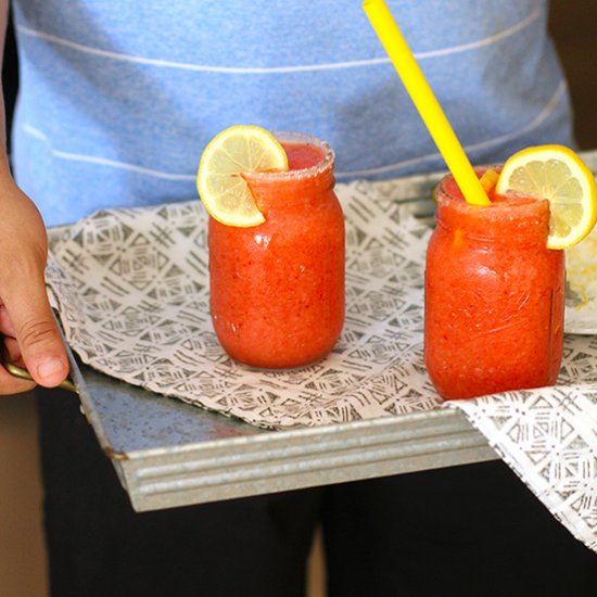 Strawberry Lemonade Vodka Slushies