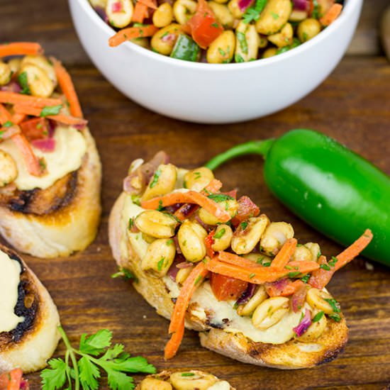 Masala Hummus Toast