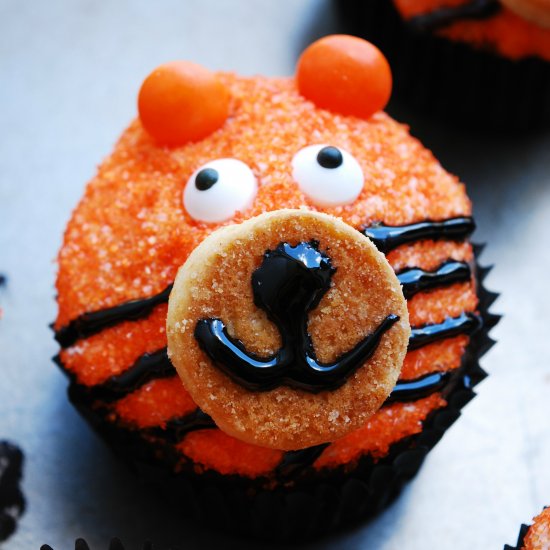 Allergy-friendly Tiger Cupcakes