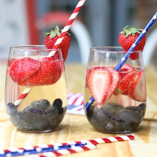 Red, White, & Blue Sangria Sparkler