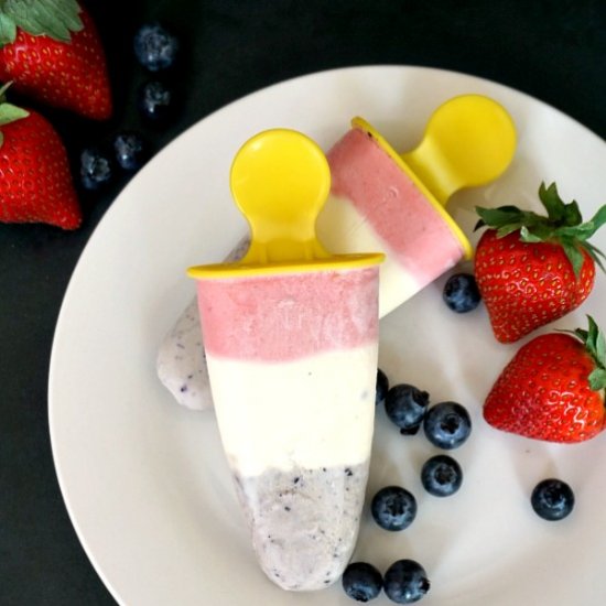 Berry Cheesecake Popsicles