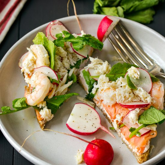 Seafood and Radish Toast