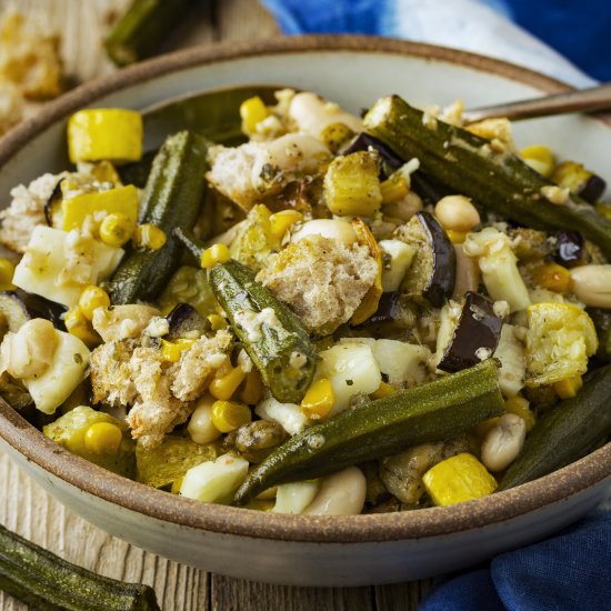 Roasted Summer Veggie Panzanella